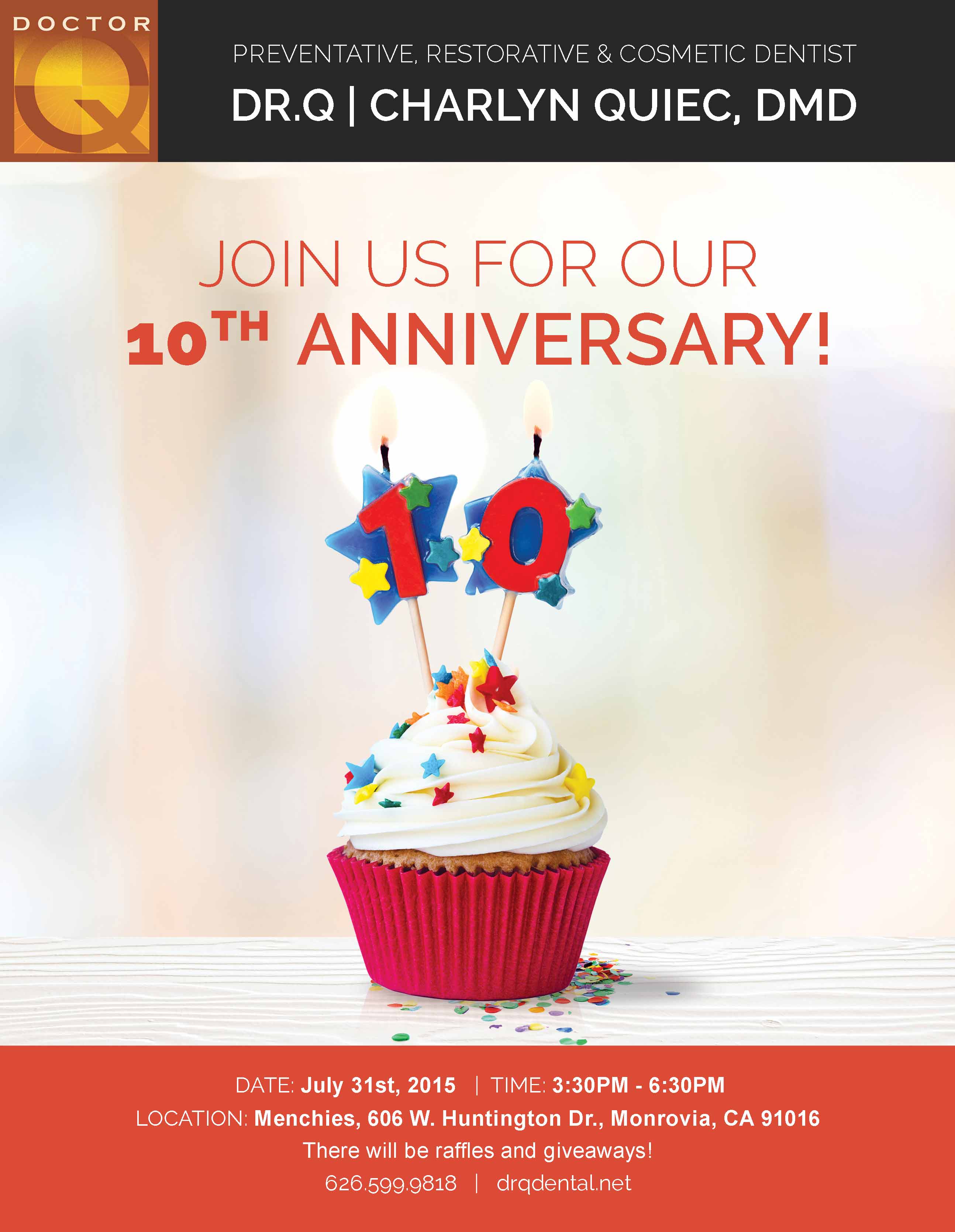 Join Us for the 10th Anniversary of Dr. Q Dental